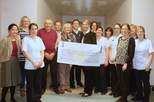 Cheque presentation to ‘Patient Comfort Fund’, St Pius Ward, UHG