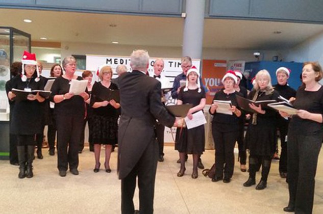 University Hospital Galway Choir in Christmas Carol performance at Mayo University Hospital and Sligo University Hospital