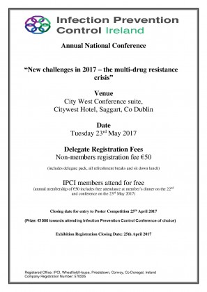 Infection Prevention Control Ireland (IPCI) Annual Conference 2017