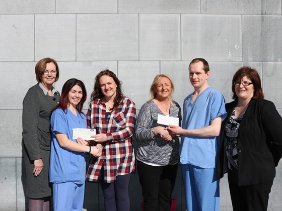 Cheque presentation to Intensive Care Comfort Fund, University Hospital Galway 