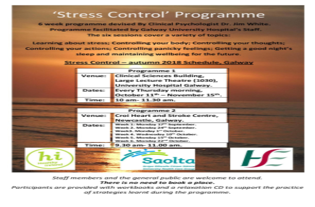 Stress Control Programme Autumn 2018