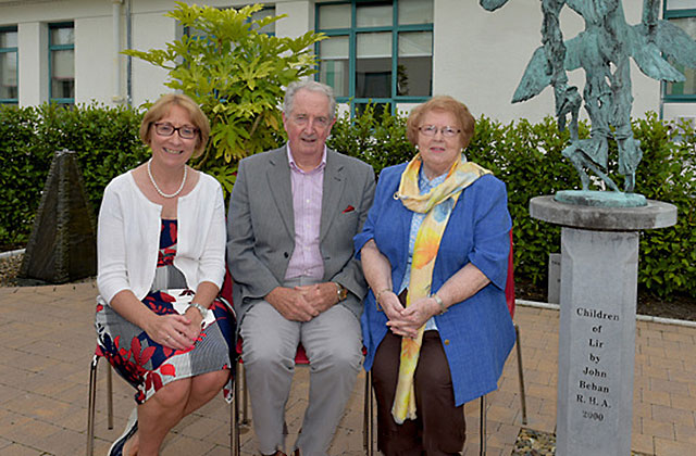 Ann Cosgrove, Dr. David Lillis, Margaret Duignan, remembrance garden opening