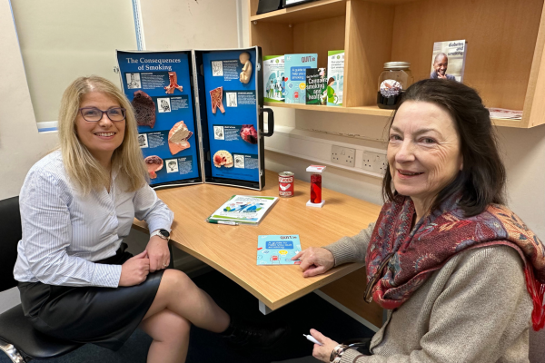 Ann Marie McGarry, Smoking Cessation Advisor, Galway University Hospitals and Pauline Connor, Member of Staff at University Hospital Galway. Ann Marie McGarry, Smoking Cessation Advisor, Galway University Hospitals and Pauline Connor, Member of Staff at University Hospital Galway.