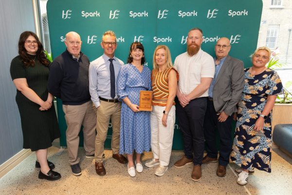 Pictured at the HSE Spark Awards were L to R:Juste Ruseckaite, IPS (individual placement support) Worker, Ian Rooney, Addictions Outreach Support Worker, Dr Donagh O’Neill, Consultant Psychiatrist & Executive Clinical Director SLMHS (Sligo Leitrim Mental Health Services), Dr Petra McLoughlin (Senior Registrar, Psychiatry), Sharon McGuinness, Advanced Nurse Practitioner in CBT, Martin Griffin, EIP Keyworker, Andrew Stewart Stanley, EIP Keyworker and Colette McDonagh, ADON (Assistant Director of Nursing)