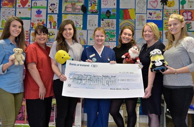 Sláinte Society Donation to Paediatric Unit, UHG