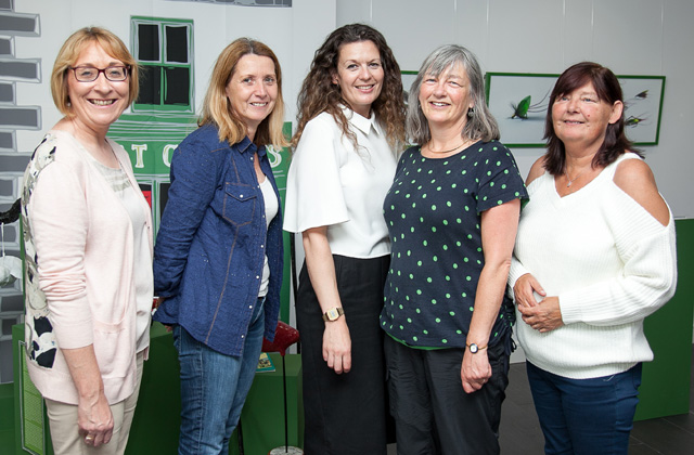 Ann Cogrove, Chief Operations Officer at Saolta University Health Care Group, Fiona McHugh, Deputy General Manager Mayo University Hospital, Marielle MacLeman, Artist Galway University Hospitals Arts Trust, Pat O'Brien Chairperson Arts Committee GUH and Siobhan Connolly participating artist and former patient Unit 7.