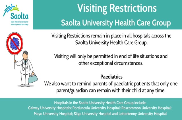 Visiting Restrictions Reminder – Saolta Hospitals